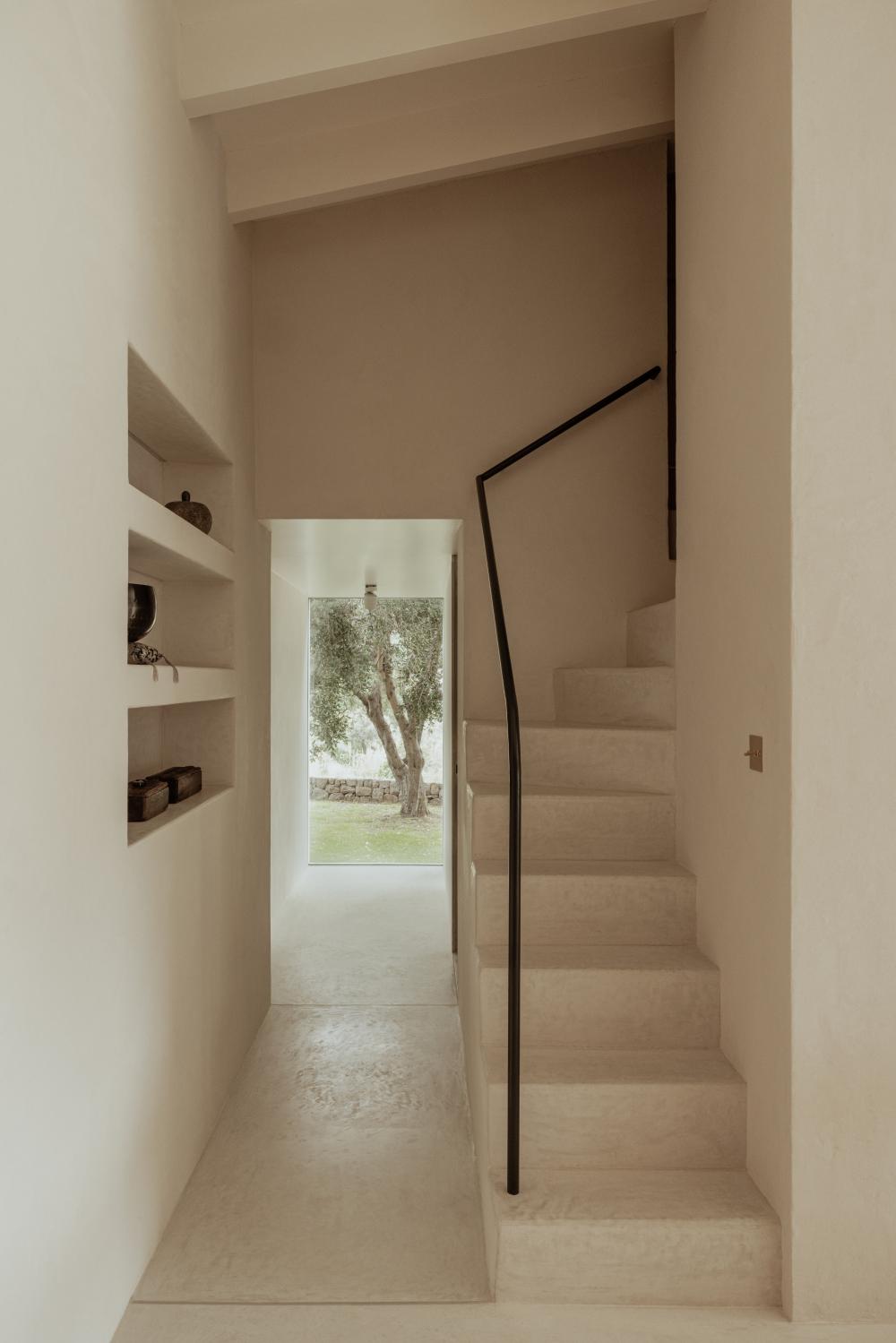 Treppe stairs Takelakt garden view Gartenaussicht